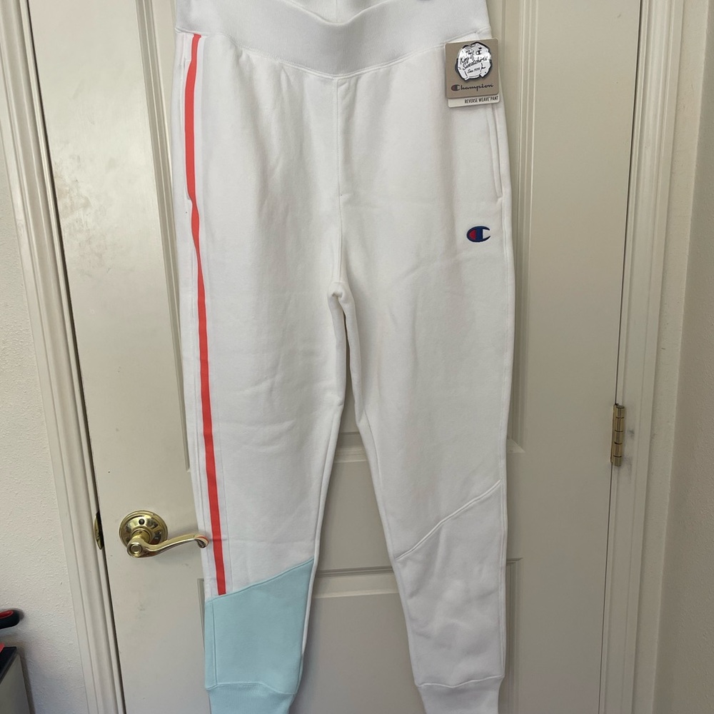 NWT Champion ColorBlock Reverse Weave Sweatpants